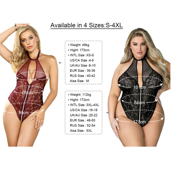 OH! YEAH Halter Zipper Sexy Women Luxury Lingerie -BLACK XS/S - Picture 3 of 4